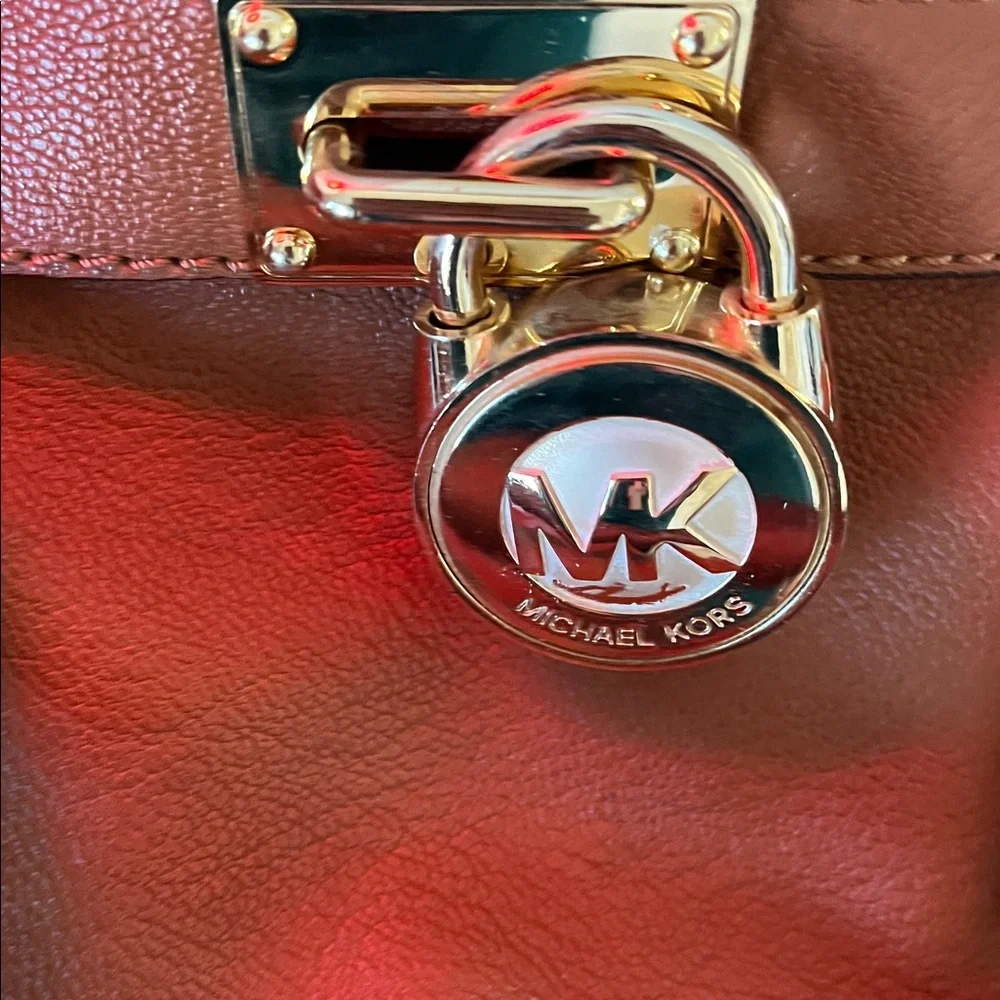 Michael Kors Tan Leather Satchel with Gold Hardware - Picture 2 of 4